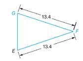Chapter 53, Problem 20A, Solve the following exercises: In triangle EFG, find the value of the unknown angles for these given 