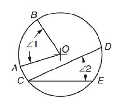 Chapter 55, Problem 10A, Name each of the parts of circles for the following exercises. a.1 b.2 c. AO d. CD e. CE f. AB 