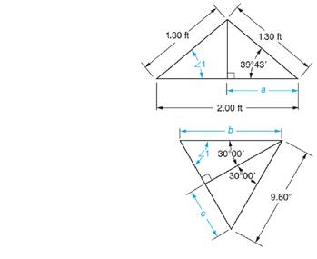 Chapter 58, Problem 13AR, a. Determine: (1) 1 (2) Side a b. Determine: (1) 1 (2) Side b (3) Side c c. Determine: (1) 1 (2) 2 , example  1