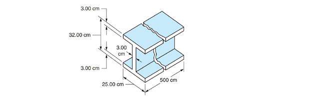 Chapter 60, Problem 40A, The steel beam shown weighs 7800 kilograms per cubic meter. Determine the weight of the beam to the 