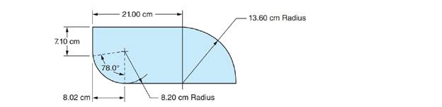 Chapter 65, Problem 34AR, Find the area of the pattern shown. Round the answer to the nearest square centimeter. 