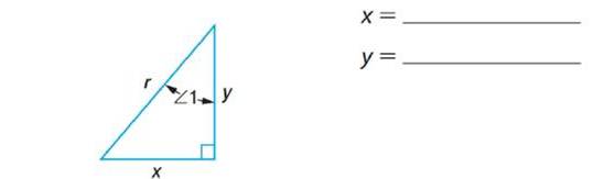 Chapter 66, Problem 8A, With reference to 1, name each of the sides of the following triangles as opposite, adjacent, or 