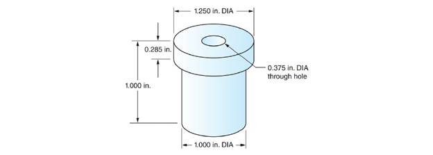 Chapter 67, Problem 2A, Find the number of cubic inches of material contained in the jig bushing shown. Round the answer to 