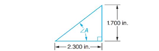 Chapter 68, Problem 7A, Solve the following exercises. Compute angles to the nearer minute in triangles with customary unit 