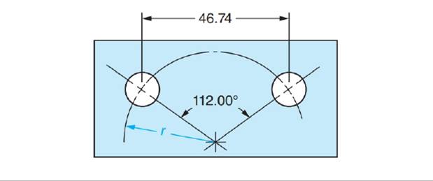 Chapter 67, Problem 17A, Find radius r. All dimensions are in millimeters. 