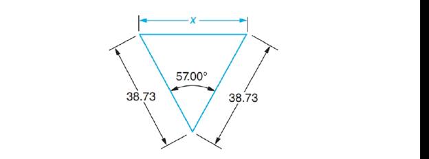 Chapter 72, Problem 31A, Find side x. All dimensions are in millimeters. 