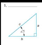 Chapter 71, Problem 1AR, With reference 1, name the sides of each of the following triangles as opposite, adjacent, or 