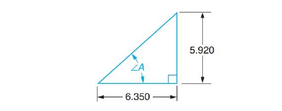 Chapter 73, Problem 26AR, Solve the following exercises. Compute angles to the nearer minute in triangles with customary unit 