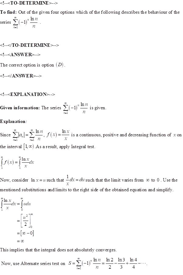 Advanced Placement Calculus Graphical Numerical Algebraic Sixth Edition High School Binding Copyright 2020, Chapter 8, Problem 42RE , additional homework tip  2