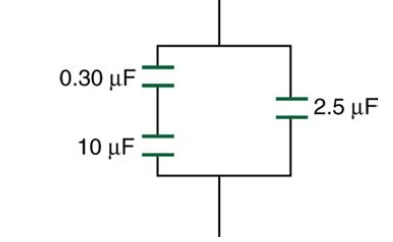Chapter 19, Problem 60PE, Find the total capacitance of the combination of capacitors shown in Figure 19.34. Figure 19.34 A 