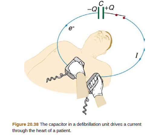 Chapter 20, Problem 7PE, (a) A defibrillator sends a 6.00-A current through the chest of a patient by applying a 10,000-V 