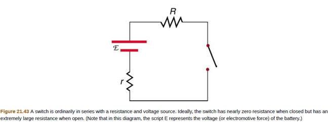 Chapter 21, Problem 2CQ, What is the voltage across the open switch in Figure 21.43? 