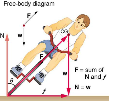 Chapter 6, Problem 28PE, Part of riding a bicycle involves leaning at the correct angle when making a turn, as seen in Figure 