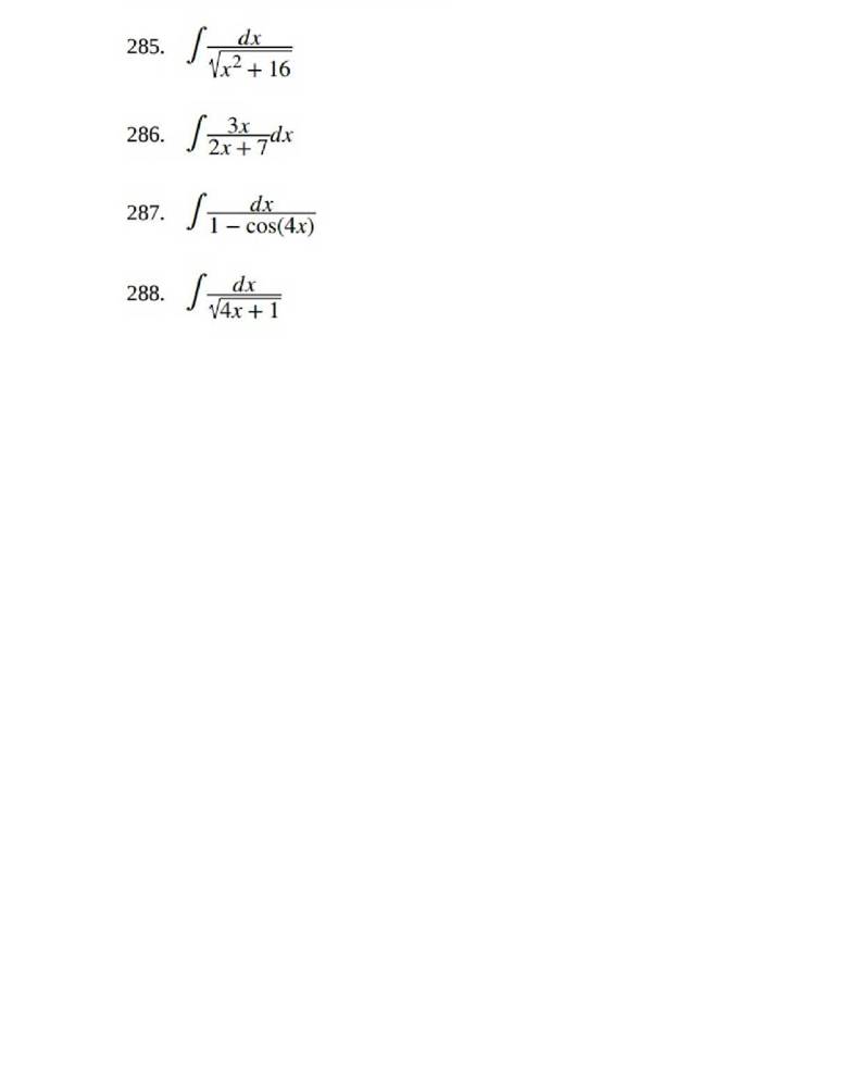 Chapter 3.5, Problem 288E, Use tables to perform the integration. 