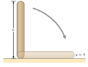 Chapter 10, Problem 103P, A uniform rod of length L and mass M is held vertically with one end resting on the floor as shown 