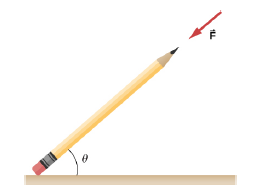 Chapter 12, Problem 69AP, The coefficient of static friction between the rubber eraser of the pencil and the tabletop is 