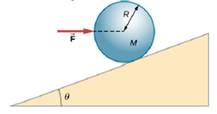 Chapter 12, Problem 75CP, A horizontal force F is applied to a uniform sphere in direction exact toward the center of the 