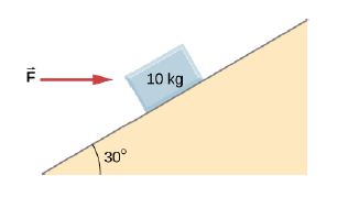 Chapter 6, Problem 108AP, Shown below is a 10.0-kg block being pushed by a horizontal force of magnitude 200.0 N.The , example  2