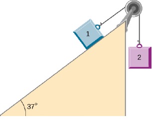 Chapter 6, Problem 109AP, As shown below, the mass of block 1 is m1=4.0kg . while the mass of block 2 is m2=8.0kg . The 