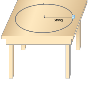 Chapter 6, Problem 15CQ, Suppose a mass is moving in a circular path on a frictionless table as shown below. In Earth’s frame 