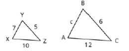 Chapter 9, Problem 478PT, ? ABC is similar to ? XYZ. Find the length of side c. 
