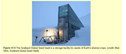 Chapter 47, Problem 2VCQ, Figure 47.9 The Svalbard Global Seed Vault is located on Spitsbergen island in Norway, which has an 